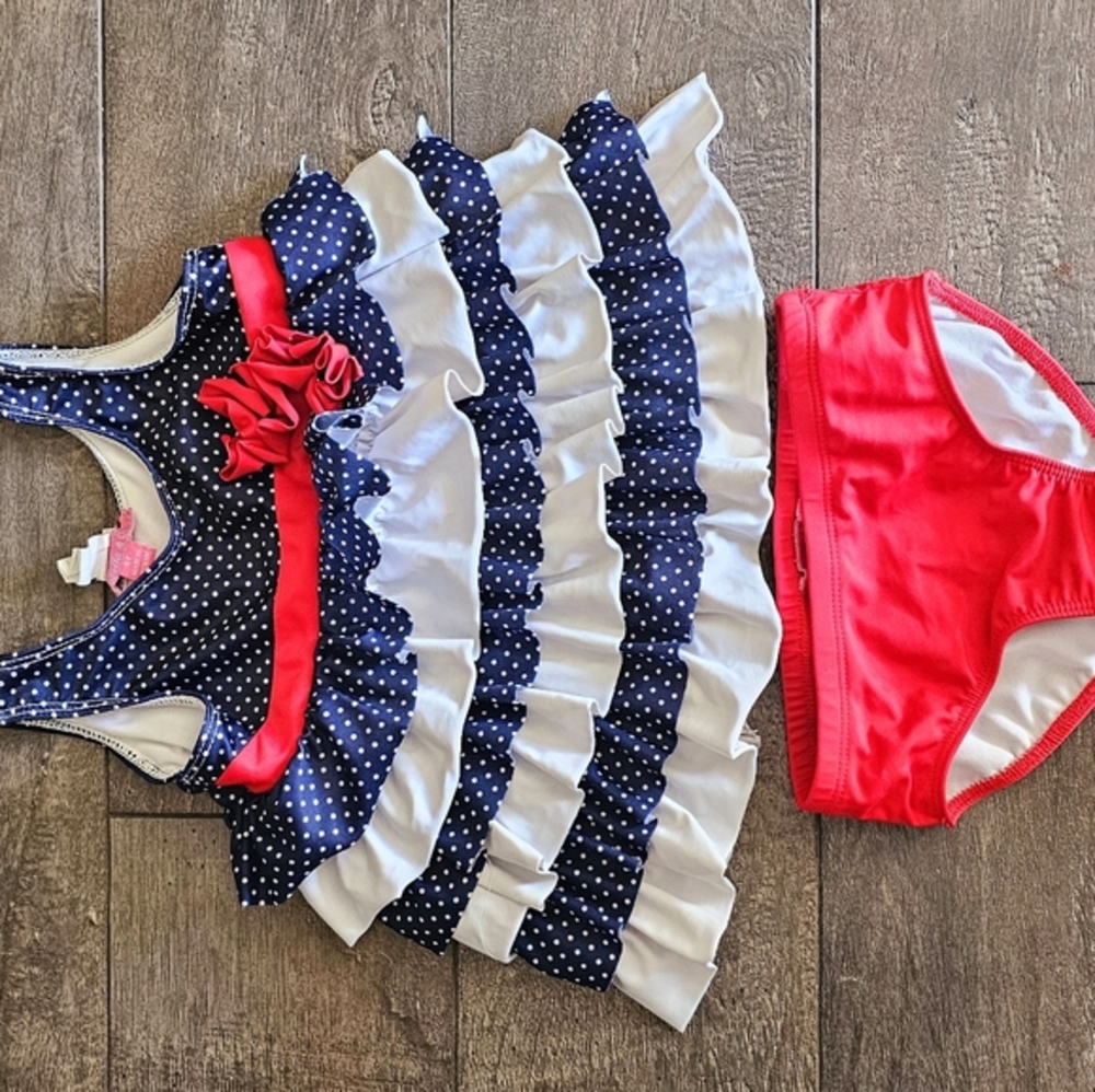 Little Girls Top & Bottom Swimsuit